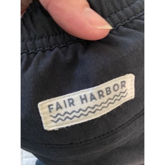 Fair Harbor Black Drawstring Waist Swim Shorts Mens XXL Summer Cruise Athleisure - Picture 8 of 10